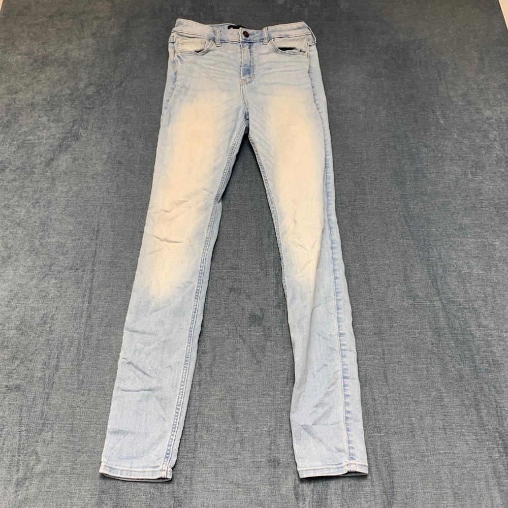 Hollister Super Skinny Jeans Women 5R 27x30 Blue Denim Stretch High Rise Classic